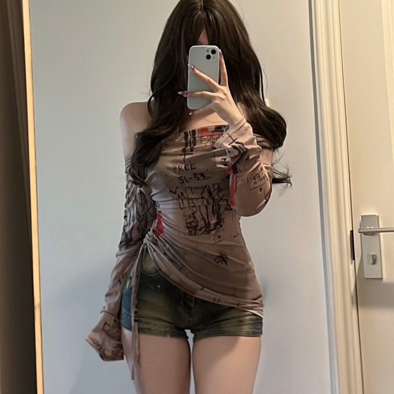Long-Sleeved T-Shirt Spicy Gir - Screen Top Mesh review and price